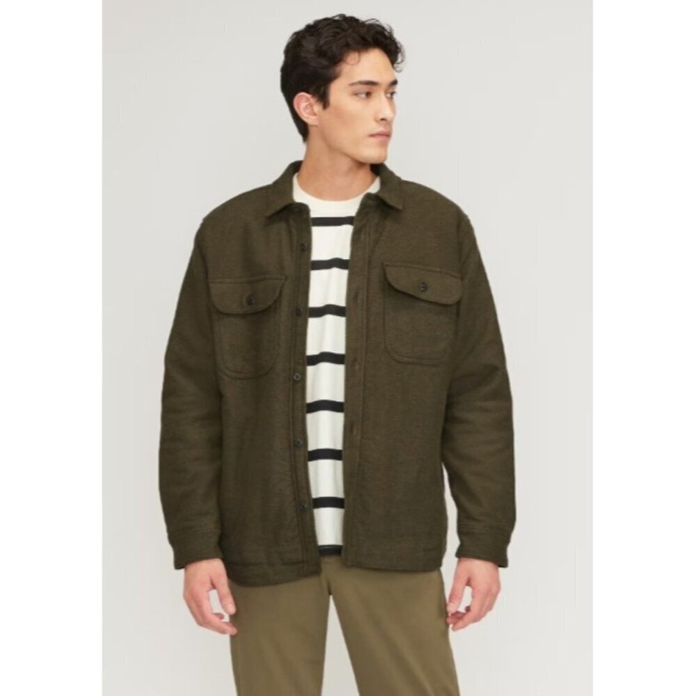 Everlane The ReNew Fleece-Lined Heavyweight Overshirt Size XL